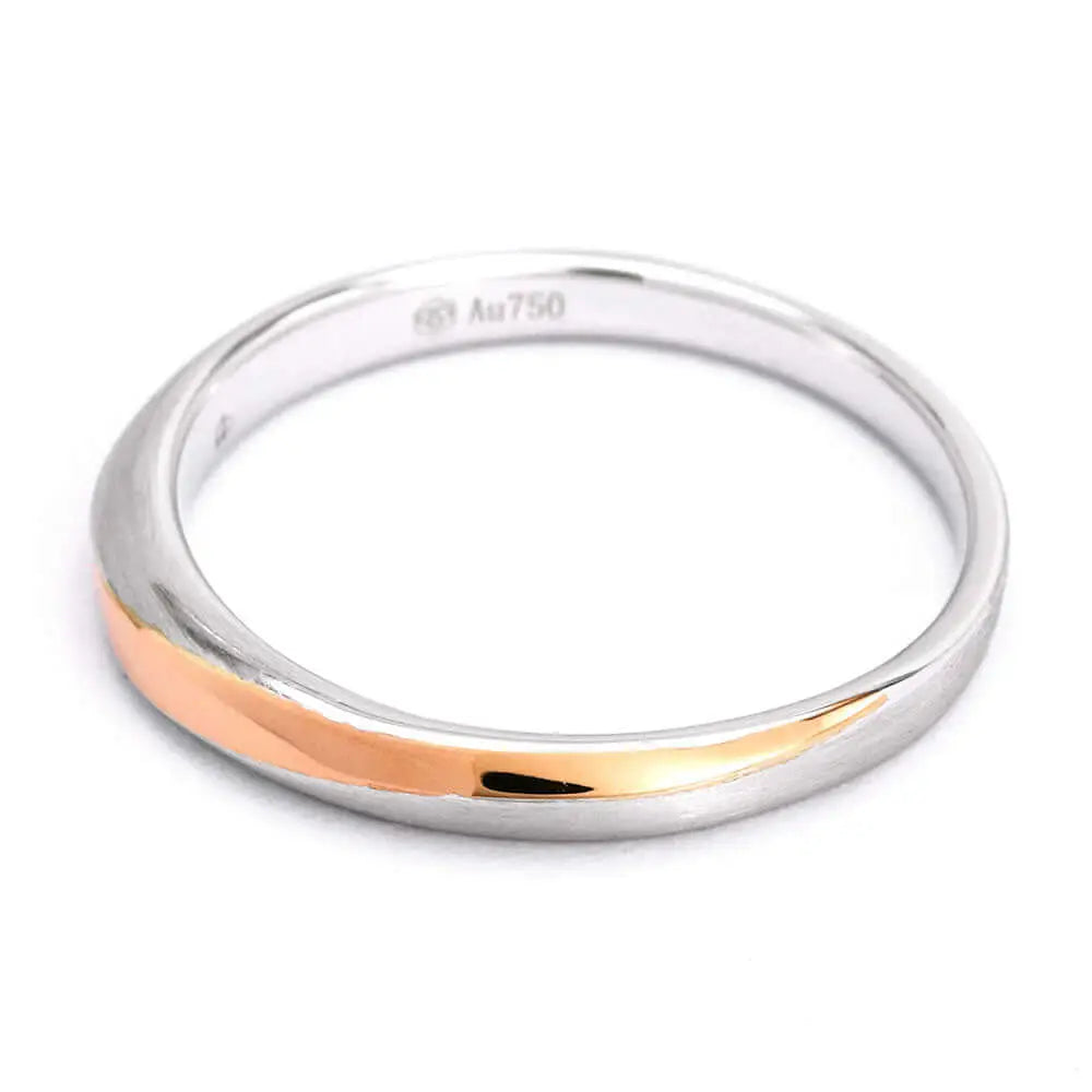 Clodagh 18K Two Tone Gold Matching Wedding Rings - LeCaine Gems