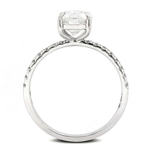 Cumba Cushion Moissanite with Pave Band Ring in 18K Gold - LeCaine Gems