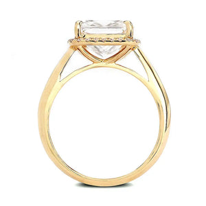 Custell Elongated Cushion Solitaire Moissanite Ring in 18K Gold - LeCaine Gems