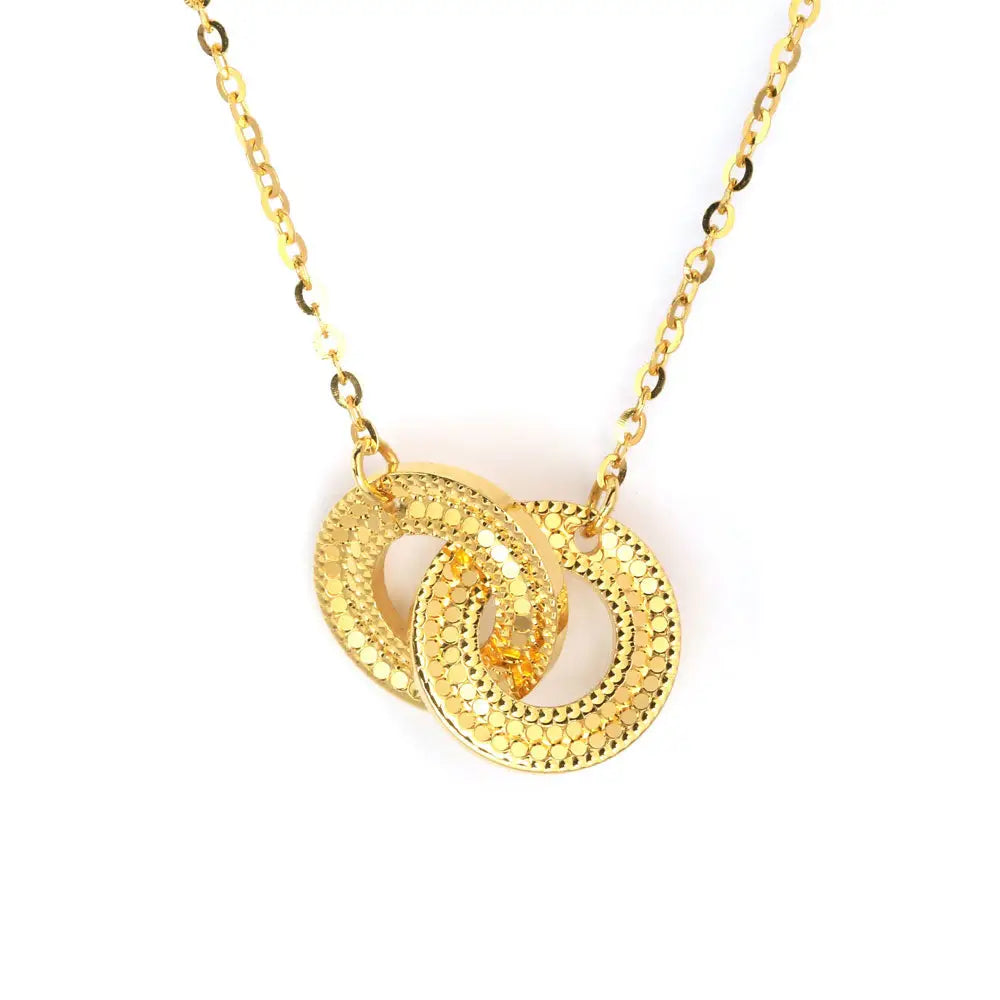 Dual Eternity Necklace in 18K Gold - LeCaine Gems