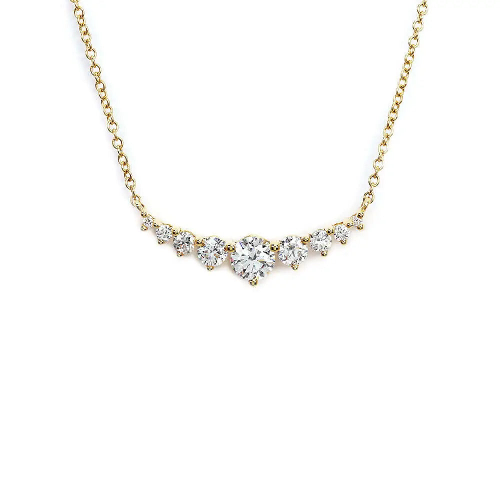 Emery Kylie Necklace with Lab Grown Diamonds in 18K Gold - LeCaine Gems