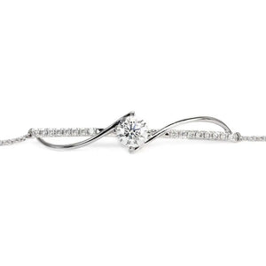 Este Moissanite and Lab Grown Diamond Bracelet in 18K Gold