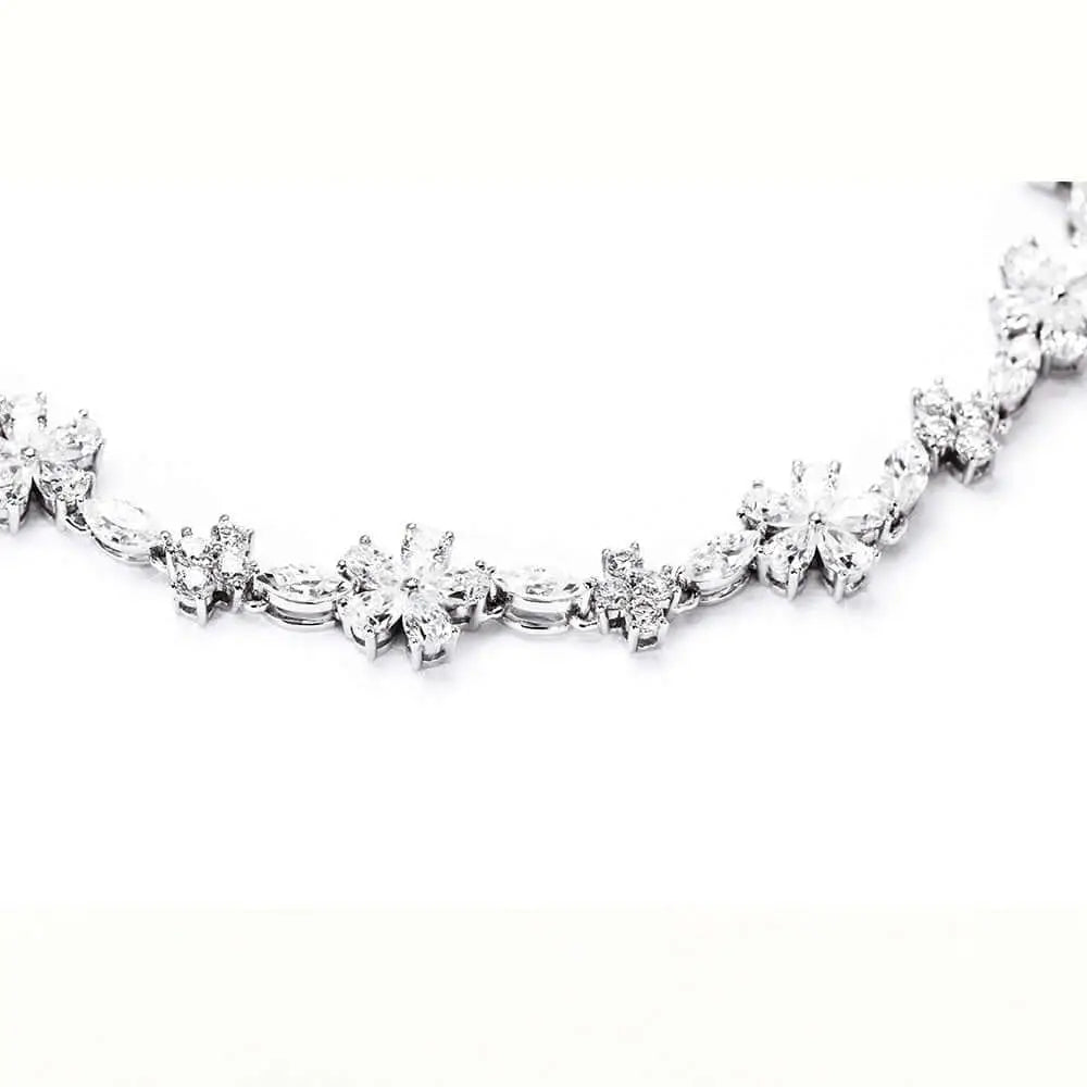 Florence Ornate Moissanite Tennis Bracelet in 18K Gold - LeCaine Gems