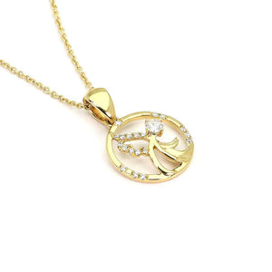 Halo Angel Pendant with Lab Grown Diamonds in 18K Gold