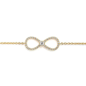 Ivanna Infinity Shaped Lab Grown Diamond Bracelet in 18K Gold - LeCaine Gems