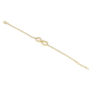 Ivanna Infinity Shaped Lab Grown Diamond Bracelet in 18K Gold - LeCaine Gems