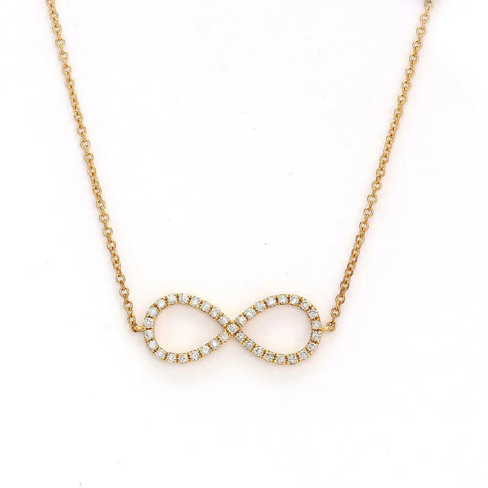 Ivanna Infinity Shaped Lab Grown Diamond Necklace in 18K Gold - LeCaine Gems