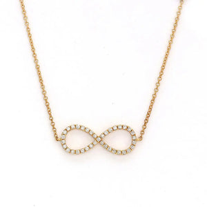 Ivanna Infinity Shaped Lab Grown Diamond Necklace in 18K Gold - LeCaine Gems