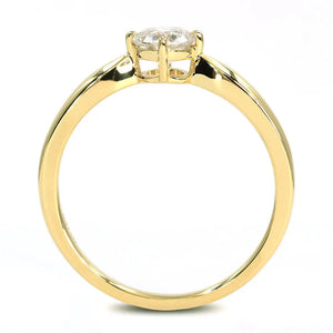 Jamie Round Moissanite Solitaire in 4 Prong Setting Ring in 18K gold - LeCaine Gems