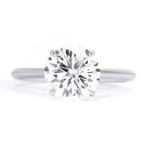 Katherine Round Moissanite Solitaire Ring in 18K gold - LeCaine Gems