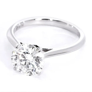 Katherine Round Moissanite Solitaire Ring in 18K gold - LeCaine Gems