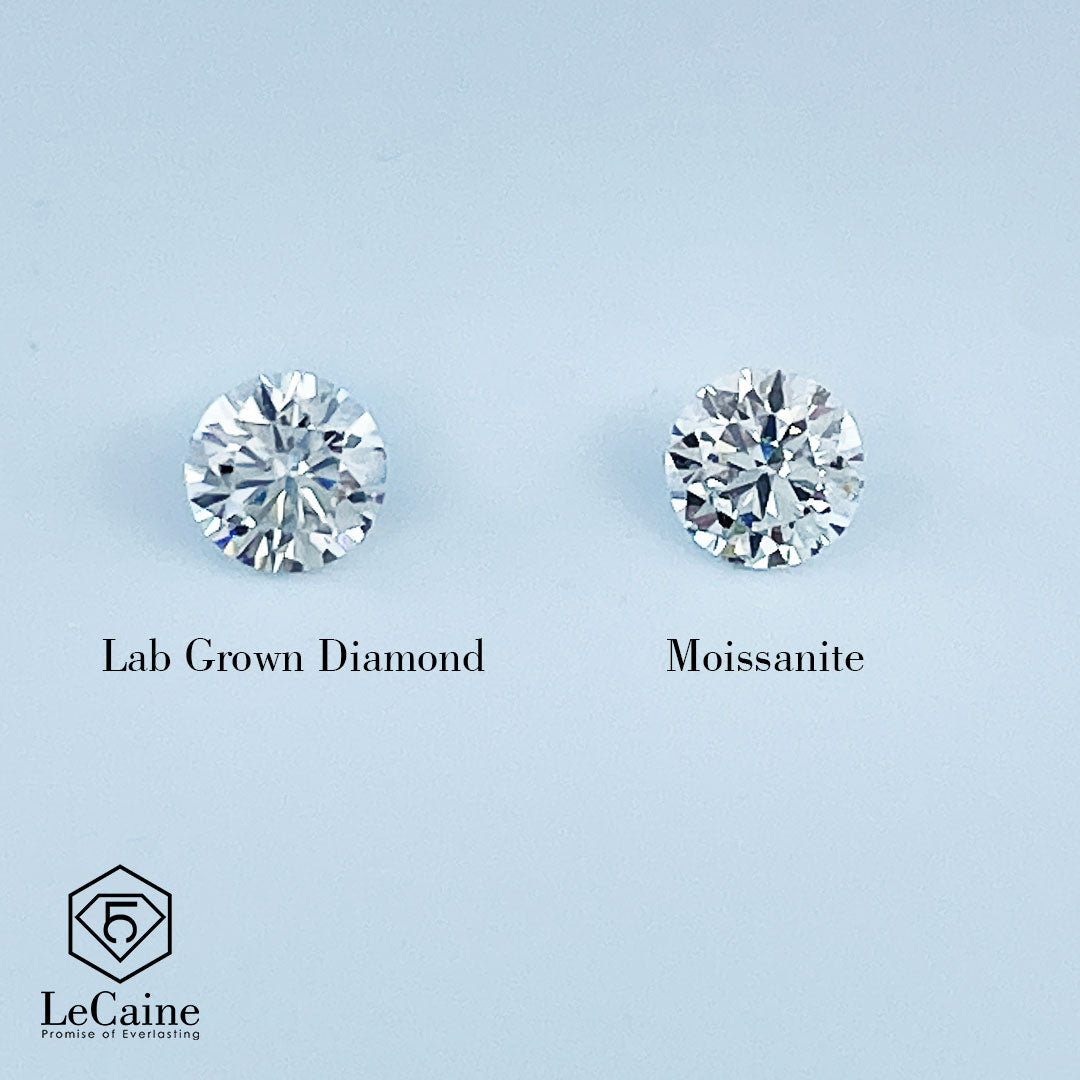 lBG vs Moissanite flat