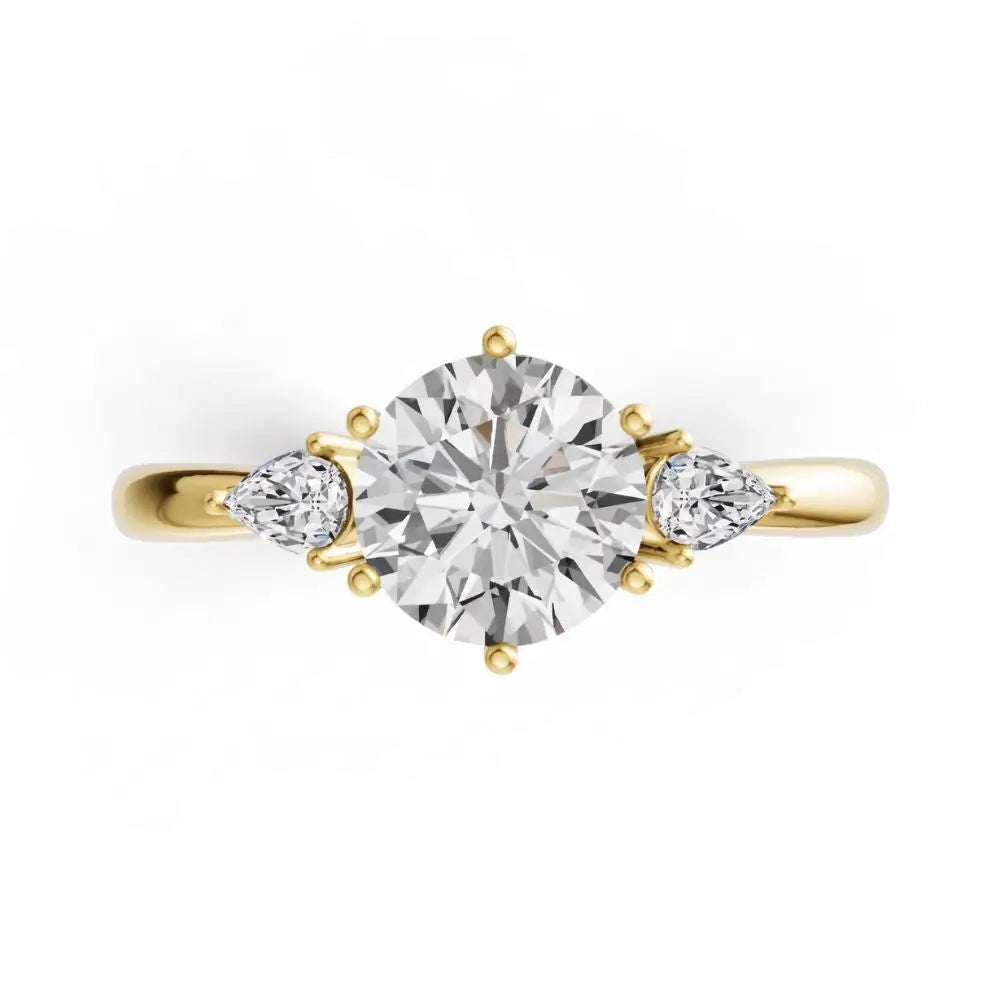 Lab Grown Diamond Charlize Trilogy Ring - LeCaine Gems