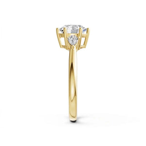 Lab Grown Diamond Charlize Trilogy Ring - LeCaine Gems
