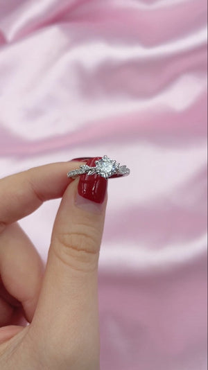 Lab Grown Diamond Chloe Ring with Pave