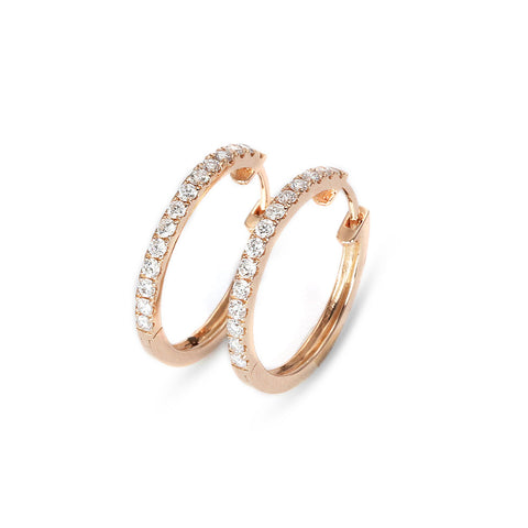 Lilith lab-grown diamond hoop earrings