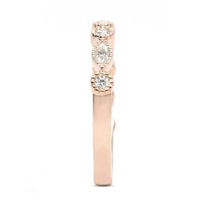 Maeve Wedding Rings in 18K Gold - LeCaine Gems