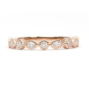 Maeve Wedding Rings in 18K Gold - LeCaine Gems