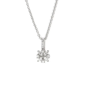 Magnolia Pendant with Natural Diamonds - LeCaine Gems