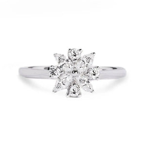 Magnolia Ring with Natural Diamonds - LeCaine Gems