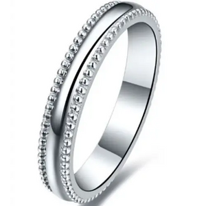 Manaris Moissanite Half Eternity and Milgrain Detailed Wedding Rings in 18K gold - LeCaine Gems