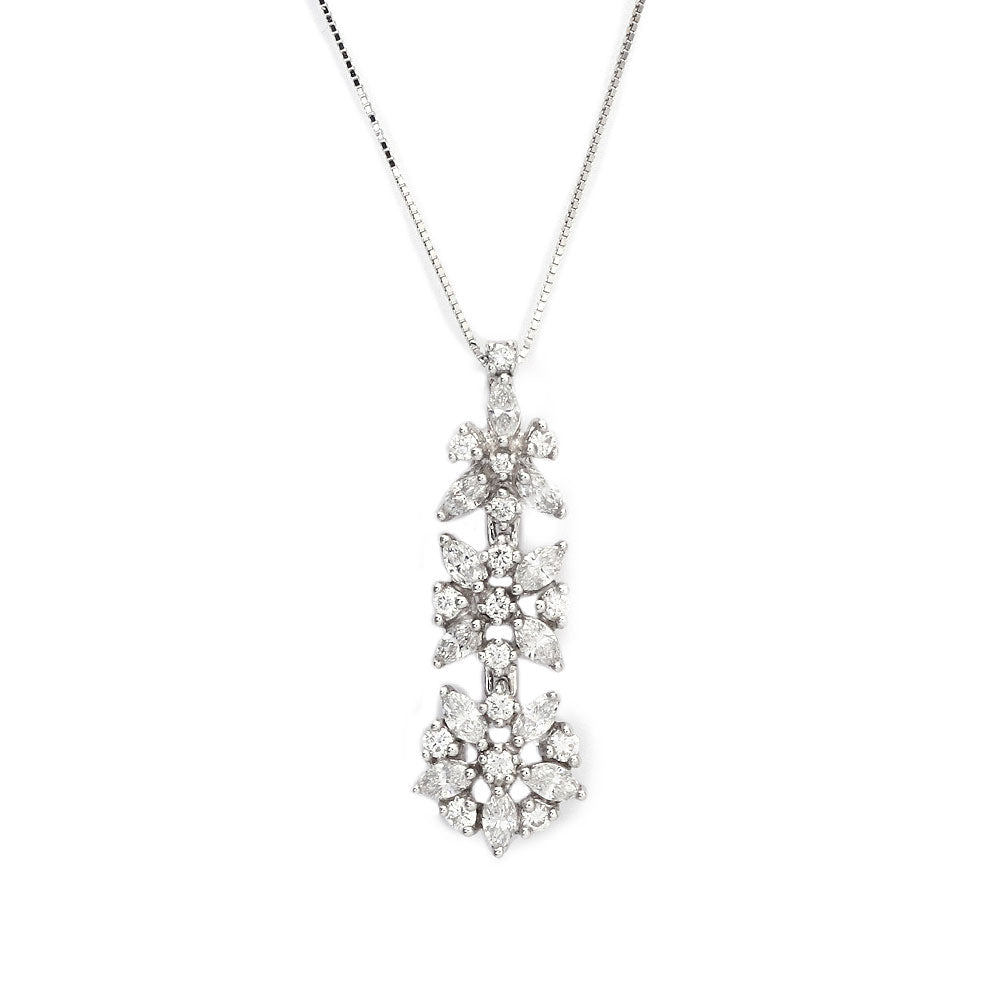 Mandevilla Pendant with Natural Diamonds - LeCaine Gems