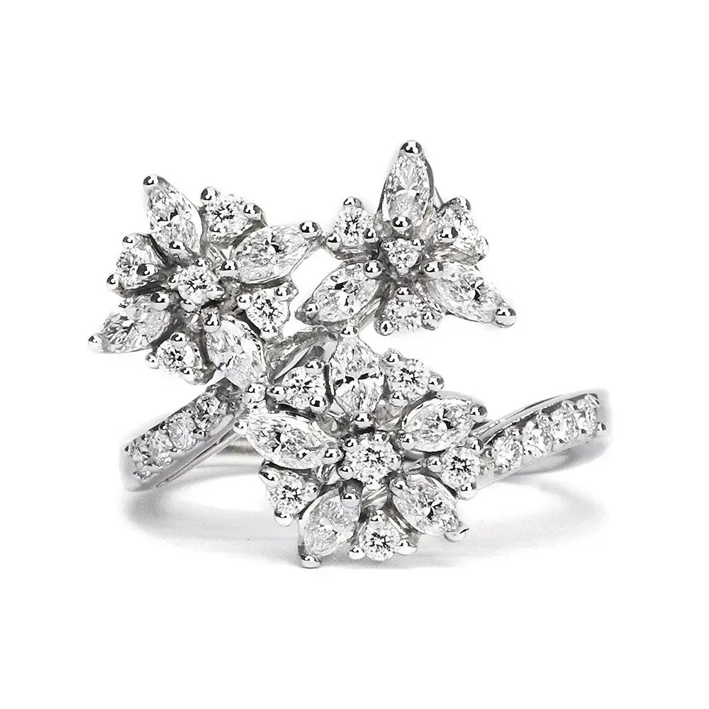 Mandevilla Ring with Natural Diamonds - LeCaine Gems