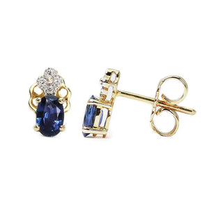 Marisela Natural Blue Sapphire Earrings - LeCaine Gems