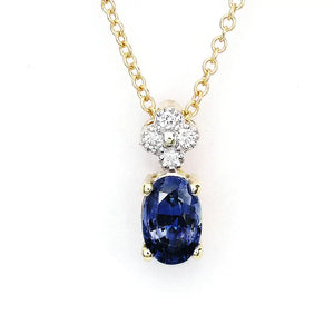 Marisela Natural Blue Sapphire Pendant - LeCaine Gems