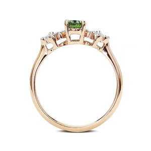 Marisela Natural Teal Sapphire Ring - LeCaine Gems