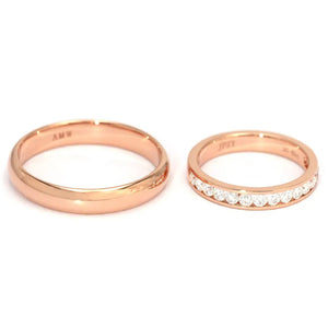 Matching Wedding Rings in 18K gold - LeCaine Gems