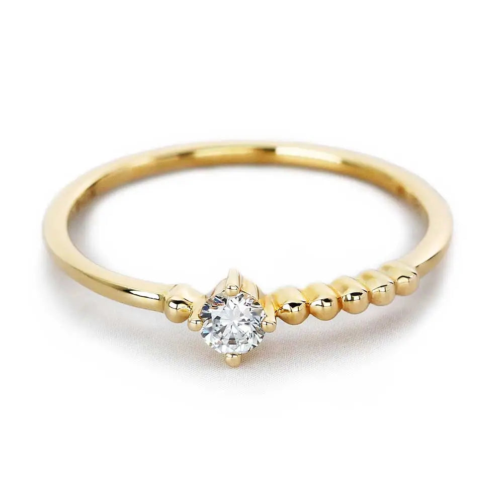 Olive Ring in 14K Gold - LeCaine Gems