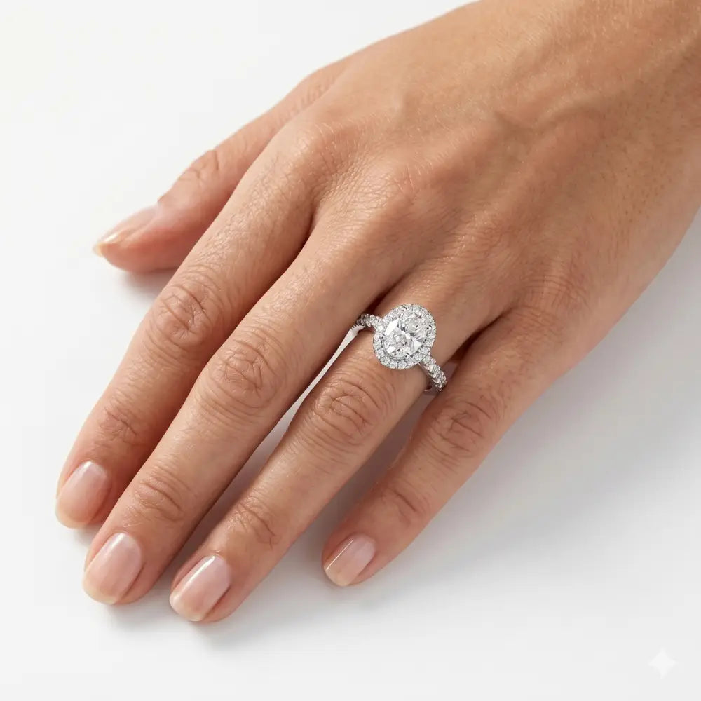 Oval Lab Grown Diamond Mera Ring - LeCaine Gems
