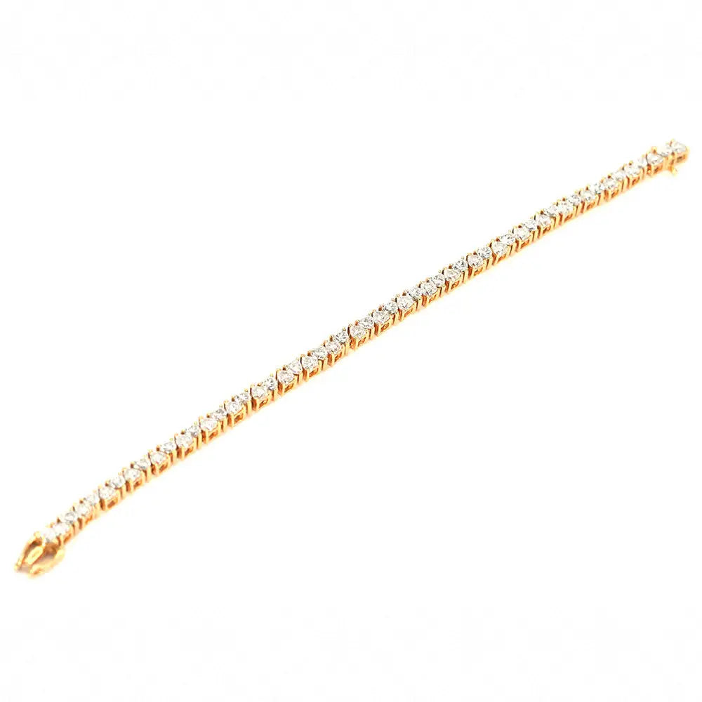 Paradis Heart-Shaped Moissanite Tennis Bracelet in 18K Gold - LeCaine Gems