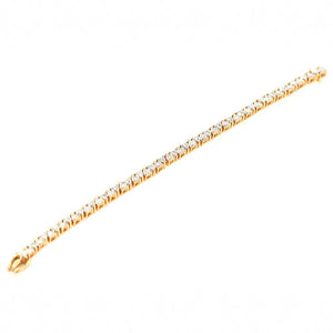 Paradis Heart-Shaped Moissanite Tennis Bracelet in 18K Gold - LeCaine Gems