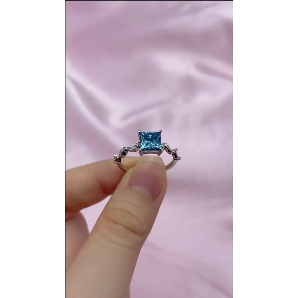 Princess Cut Lab Grown Diamond Eartha Ring