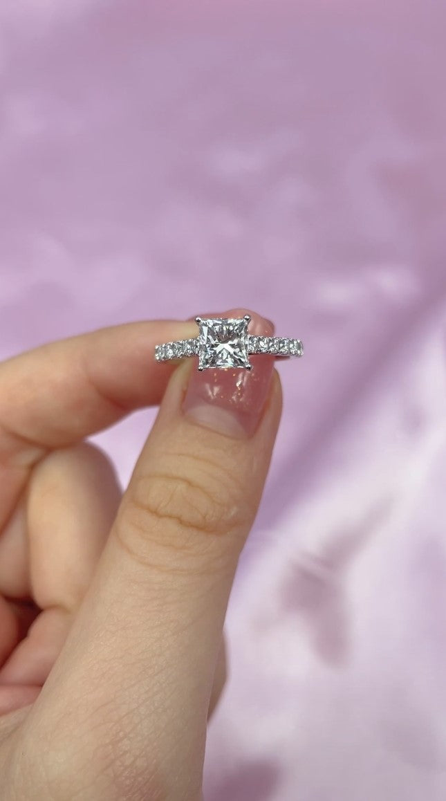Princess Cut Lab Grown Diamond Eugenie Ring
