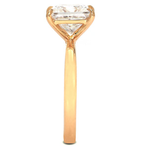 Ready Made | 1 Carat Beatrice Princess Moissanite Solitaire in 4 Prong Setting Ring in 18K Yellow Gold - LeCaine Gems