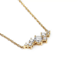 Ready Made | Adelene Kylie Necklace with Lab Grown Diamonds in 18K Yellow Gold - LeCaine Gems