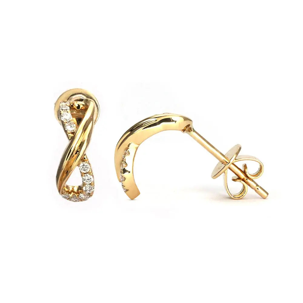 Ready Made | Britanny Kylie Earrings with Lab Grown Diamonds in 18K Yellow Gold - LeCaine Gems