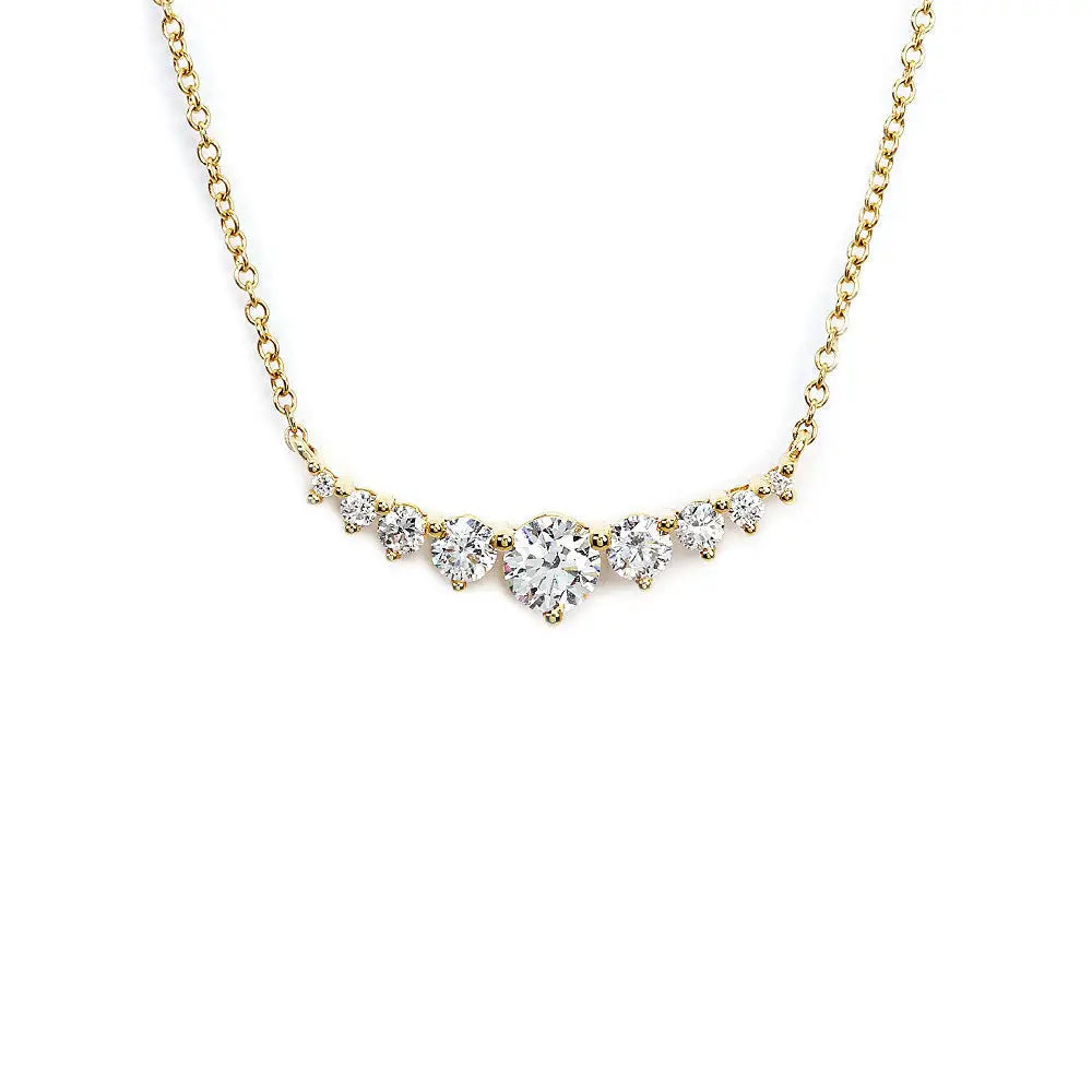 Ready Made | Emery Kylie Necklace with Lab Grown Diamonds in 18K Yellow Gold - LeCaine Gems