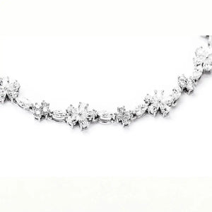 Ready Made | Florence Ornate Moissanite Tennis Bracelet in 18K White Gold - LeCaine Gems