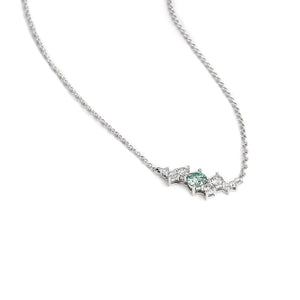 Ready Made | Leah Kylie Necklace with Lab Grown Diamonds in 18K White Gold - LeCaine Gems