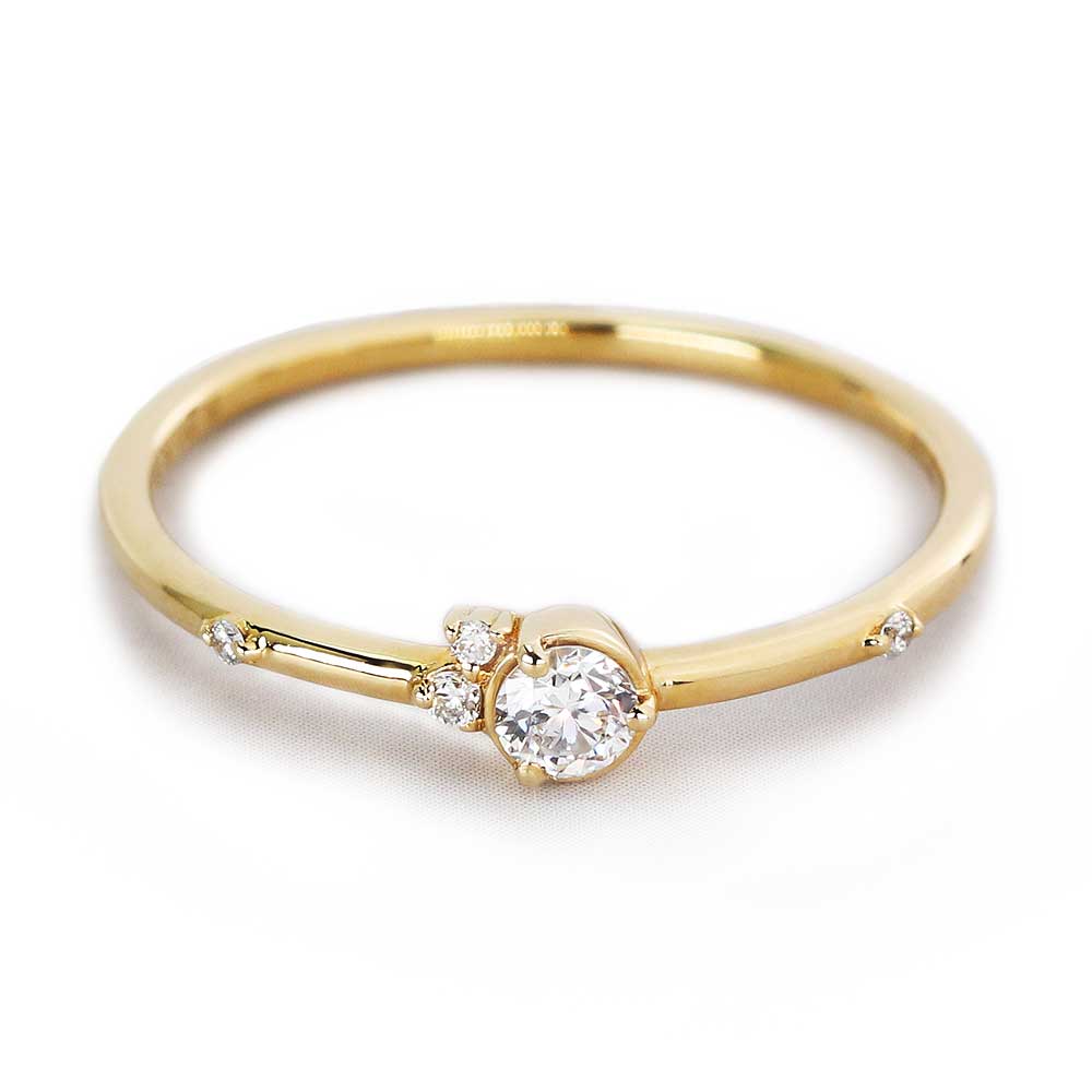 Ready Made | Luna Ring in 14K Yellow Gold - LeCaine Gems