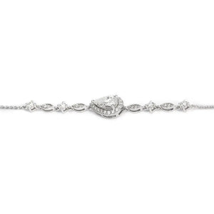 Maisyn Pear Moissanite and Lab Grown Diamond Bracelet in 18K Gold - LeCaine Gems