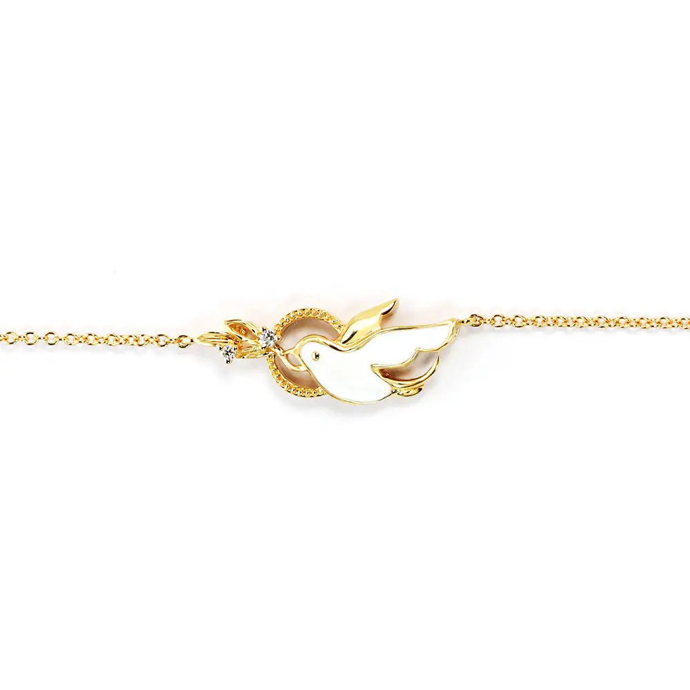 Ready Made | Yonah Dove Bracelet with Lab Grown Diamonds in 18K Gold