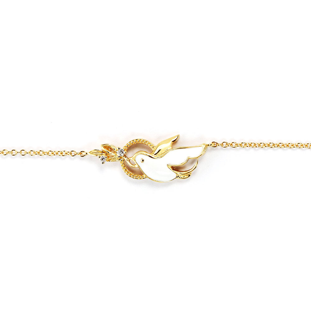 Ready Made | Yonah Dove Bracelet with Lab Grown Diamonds in 18K Gold
