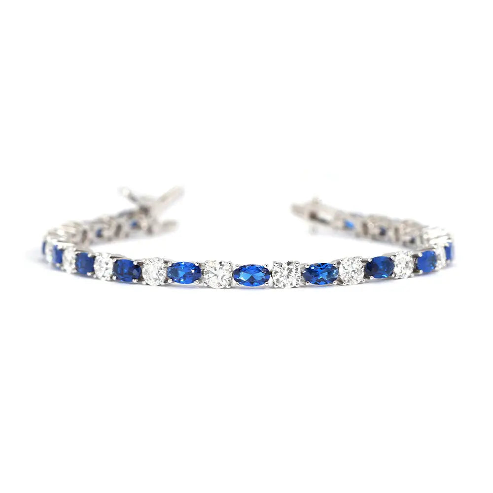 Riviera Lab Grown Sapphire Si Dian Jin in 18K Gold - LeCaine Gems