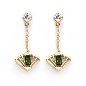 扇 Fan Tourmaline Si Dian Jin in 18K Gold