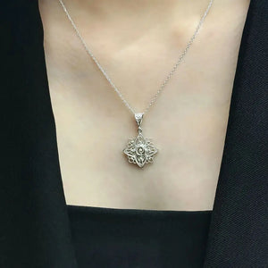 Southern Florence Gate Flower Necklace Sterling Silver - LeCaine Gems
